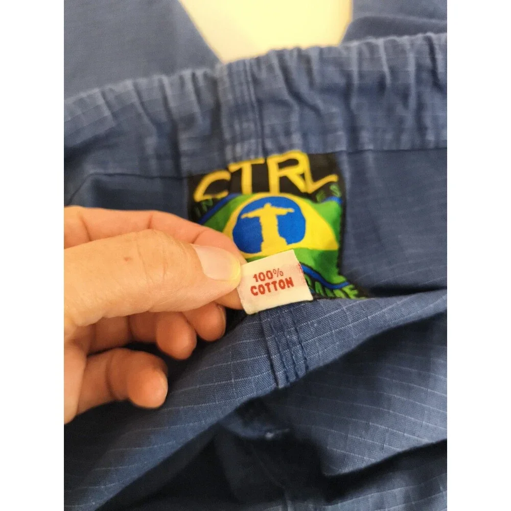 CTRL Industries Gi Pants Adult A2 Navy Jiu Jitsu MMA with‎ patches